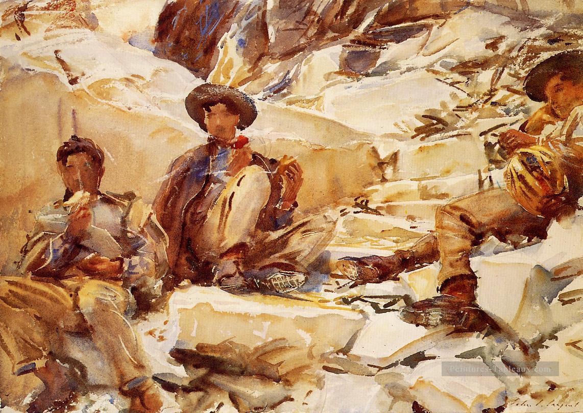Travailleurs de Carrara John Singer Sargent Peintures à l'huile